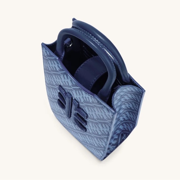 JW PEI Fei Dark Blue Monogram Logo Phone Bag Crossbody Purse Minibag | Navy - Picture 3 of 15